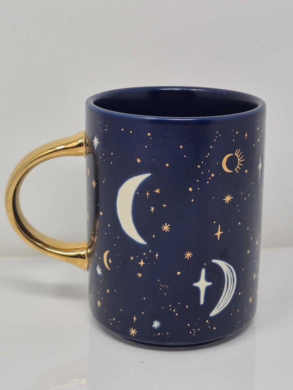 Moon And Stars Blue And Gold Coffee Mug